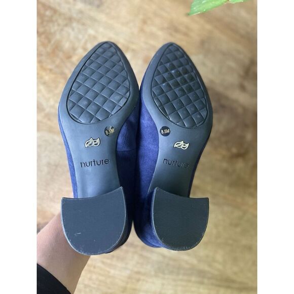 Nurture navy suede block heel pumps 8.5M new, ultra soft & comfy - Picture 7 of 8